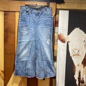 LUCKY BRAND Maxi Denim Skirt.